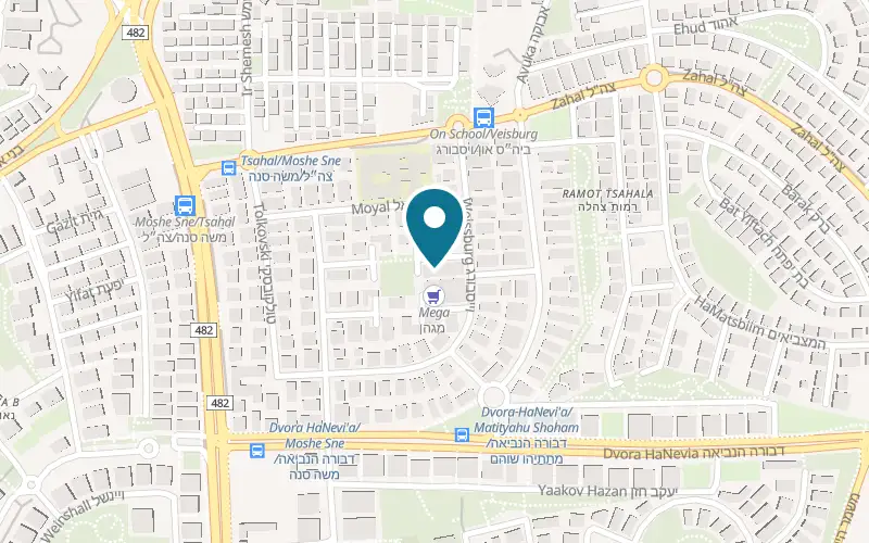 Map showing Arcaffe Tzahala at 19 Haim Weisberg Street, Tzahala, Tel Aviv-Yafo