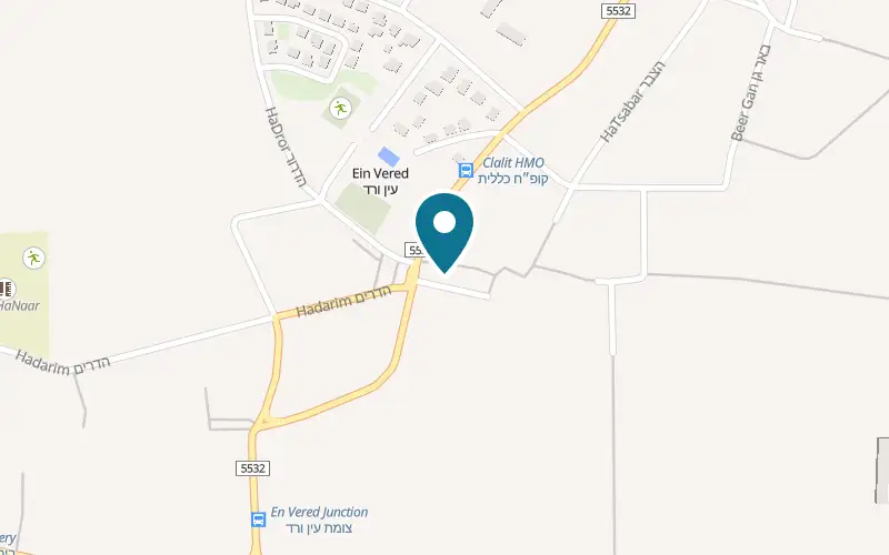 Map showing Argaz Lehem at Beit HaKnesset Street, Ein Vered