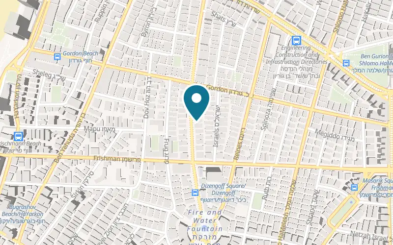 Map showing Aro Bride Shoes at 118 Dizengoff Street, Tel Aviv-Yafo
