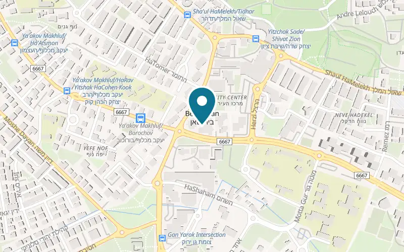 Map showing Ashtori at Yaakov Maestro Street, Beit She'an