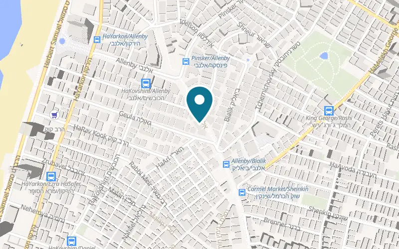 Map showing Assemblage Boutique Hotel at 48 Allenby Street, Tel Aviv-Yafo