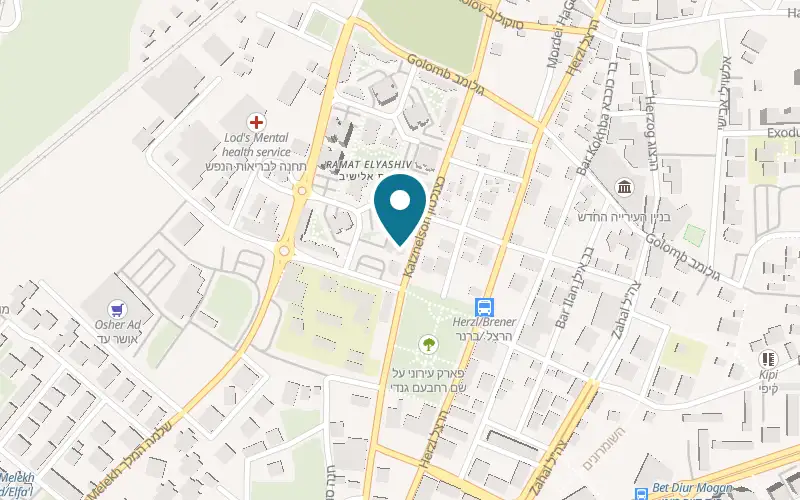 Map showing Atias Office at 5 Katznelson Street, Lod