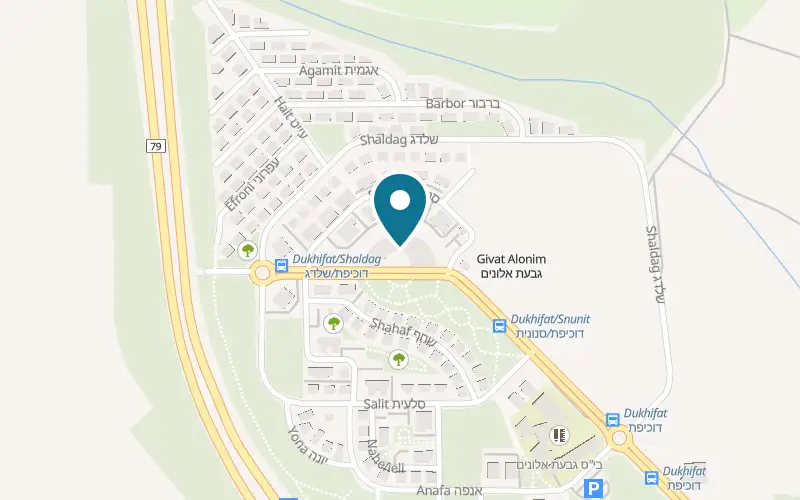 מפה: אצה סושי בר ברחוב דוכיפת, המרכז המסחרי גבעת אלונים, קריית אתא