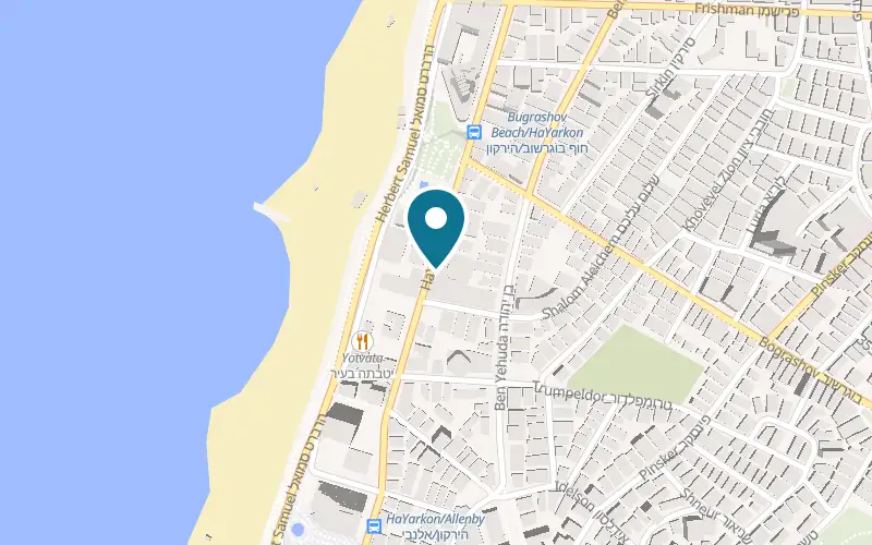 Map showing Audio Club at 76 HaYarkon Street, Tel Aviv-Yafo