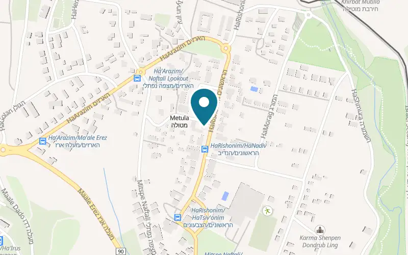 Map showing Ayuni at 21 HaRishonim Street, Metula