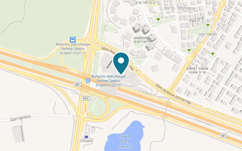 Map showing B-Fresh Azrieli Rishonim at Azrieli Rishonim, 2 Nim Boulevard, Rishon LeZion