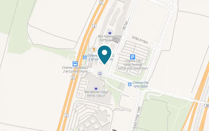 Map showing B-Fresh BIG Glilot at Glilot Interchange, Ramat HaSharon