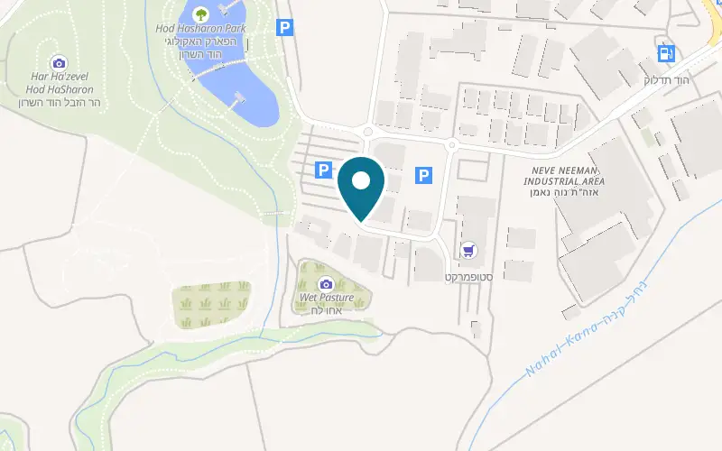 Map showing Babe Bar at 8 HaNagar Street, Hod HaSharon