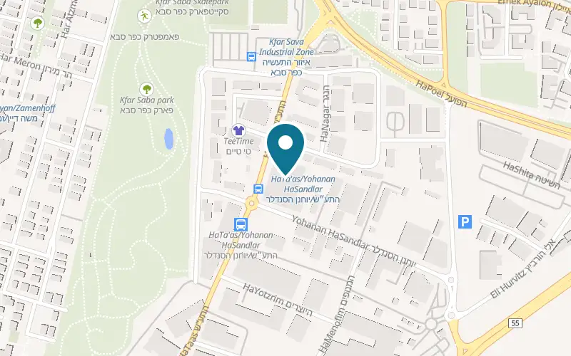Map showing Babity at 20 HaTa'as Street, Beit HaPaamon, Kfar Saba