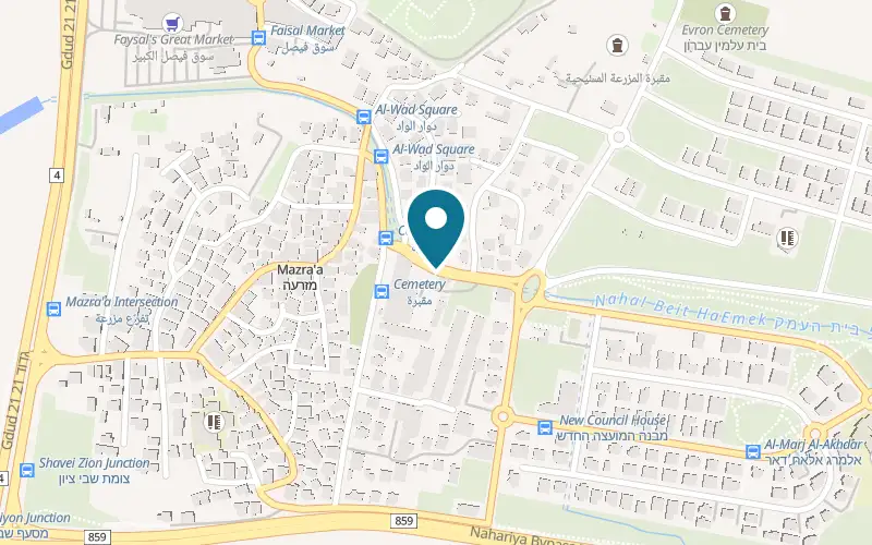 Map showing Babs Skewers at Plus code X4M2+C39, Mazra'a, Mazra'a