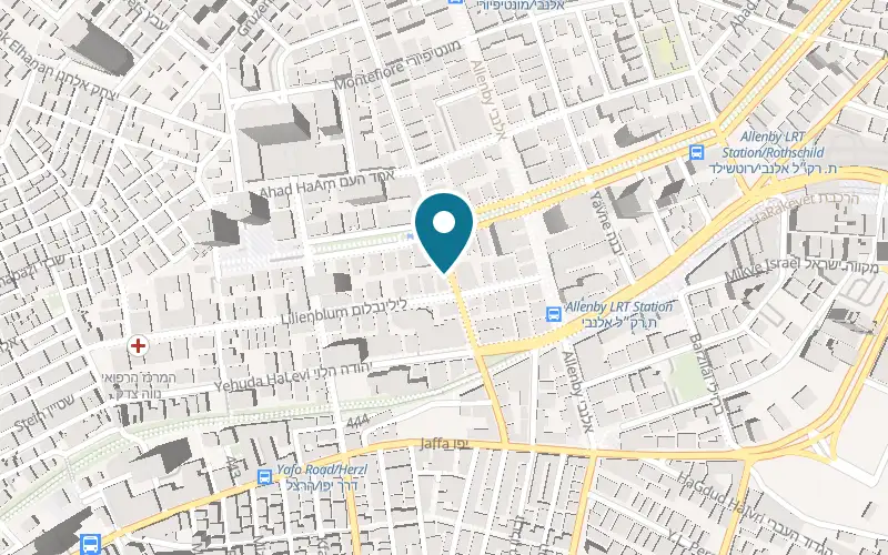 Map showing Bachar House at 58 Nahalat Binyamin Street, Tel Aviv-Yafo