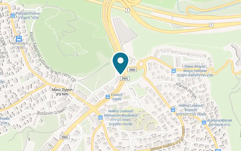 Map showing Baguette Castel at 8 HaHotsvim Boulevard, Mevaseret Zion