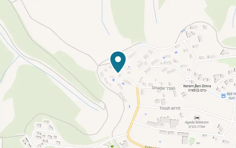 Map showing Bait BeKerem at Moshav Kerem Ben Zimra, Kerem Ben Zimra