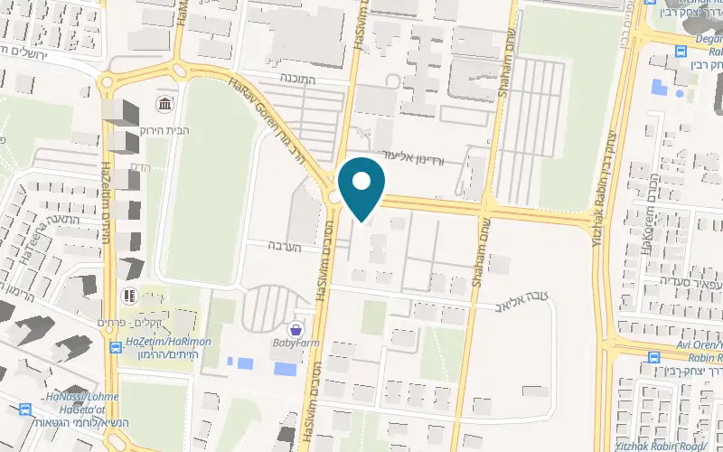 Map showing Baker Saloon at 49 HaSivim Street, Giv'at Shmuel