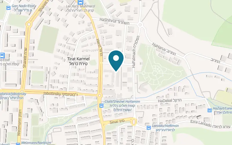 Map showing Bapita at 3 HaAtzmaut Street, Tirat Carmel
