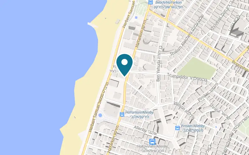 Map showing Bar 51 at 59 HaYarkon Street, Tel Aviv-Yafo