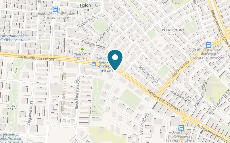 Map showing Barbi Cakes at 110 HaHistadrut Street, Holon