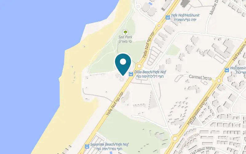 Map showing Basalon at Delila Beach, Ashkelon