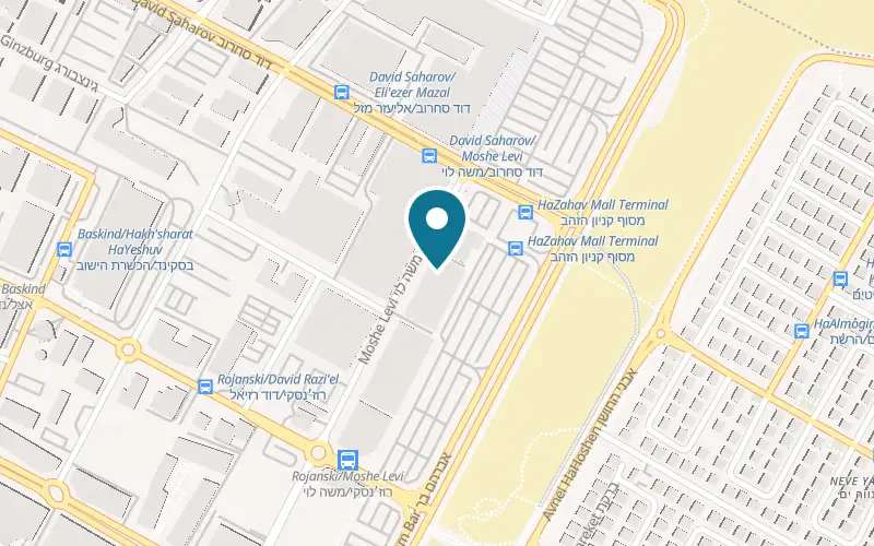 Map showing Batico at 14 Moshe Levi Street, Rishon LeZion