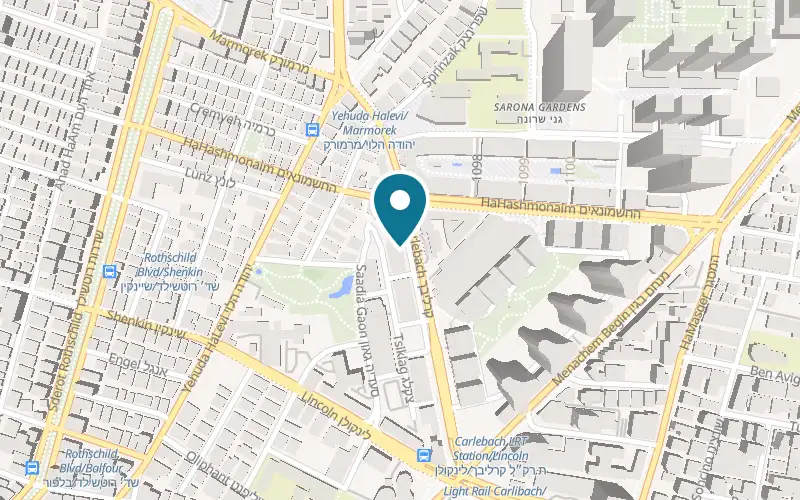 Map showing Batshon Fish at 29 Carlebach Street, Tel Aviv-Yafo