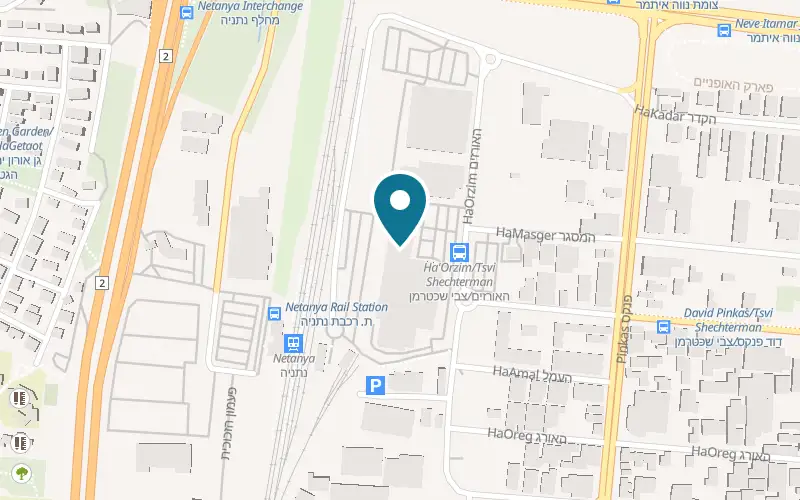 Map showing Bavarian Motors Workshop at 6 HaOrzim Street, Netanya