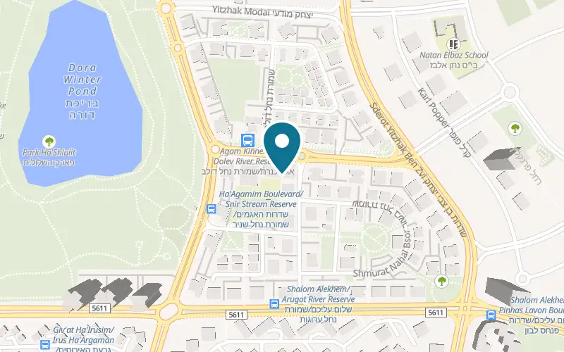 Map showing BAX Agamim at 6 Agam Kinneret Boulevard, Netanya