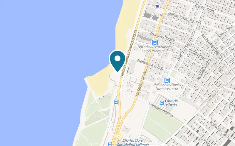 Map showing Beach Club TLV at 5 Herbert Samuel Street, Tel Aviv-Yafo