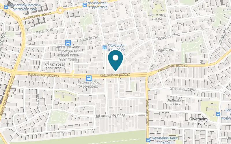Map showing Beefrena at 53 Katzenelson Street, Givatayim