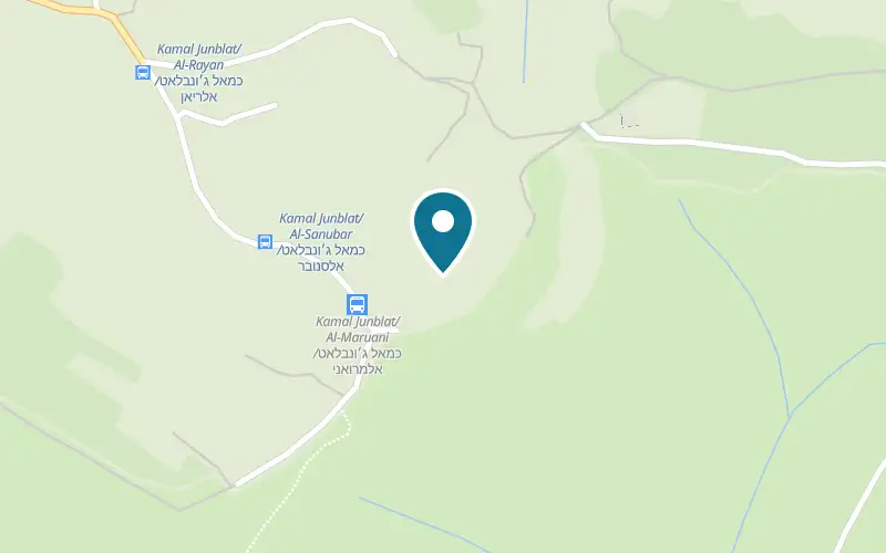 Map showing Bein HaAnanim Wooden Cabins at Beit Jann, Upper Galilee, Beit Jann