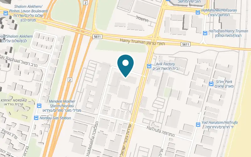 Map showing Beit Eli Furniture at 46 Giborei Israel Boulevard, Netanya