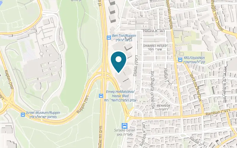 Map showing Belinda Cafe at Wolfson Center, 9a Diskin Street, Jerusalem