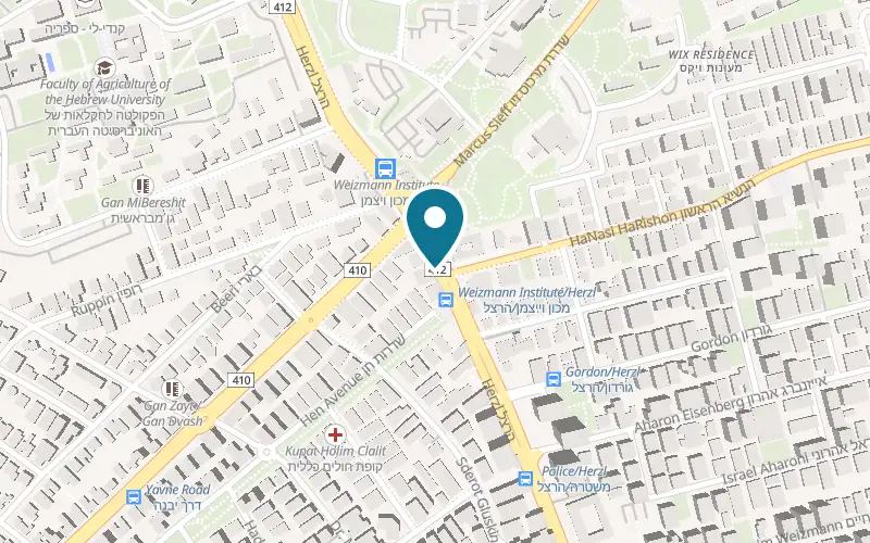 Map showing Belkind at 215 Herzl Street, Rehovot