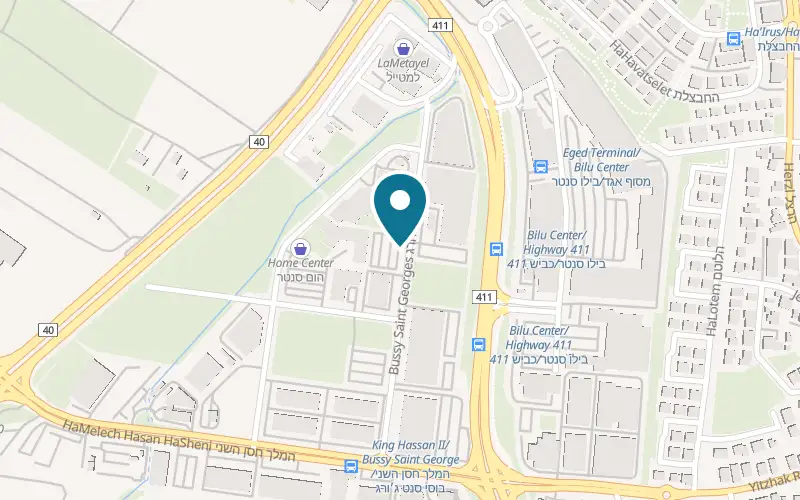 Map showing Benedict Bilu at 9 Bussy Saint Georges Street, Kiryat Ekron