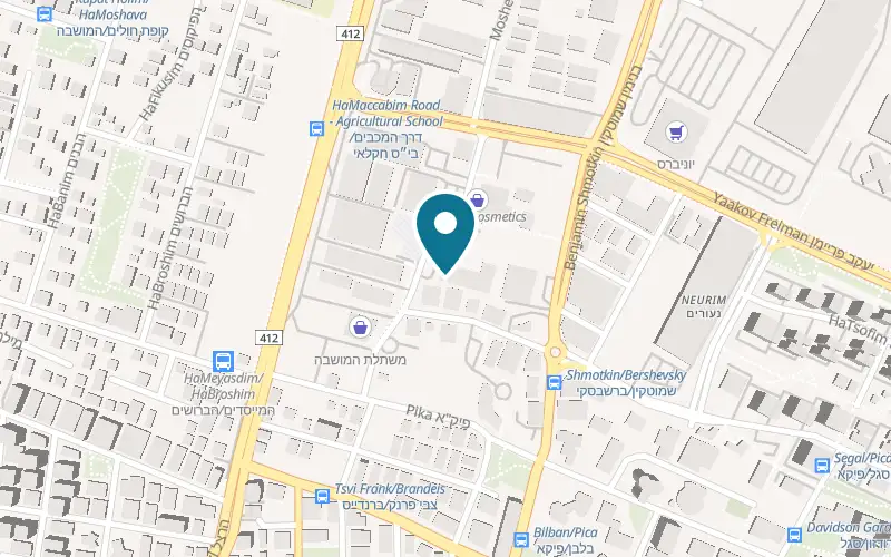 Map showing Benedict at 14 Moshe Beker Street, HaRova, Rishon LeZion