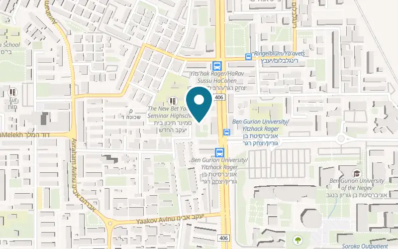 Map showing Bengi at 14 Alexander Yannai Street, Beer Sheva