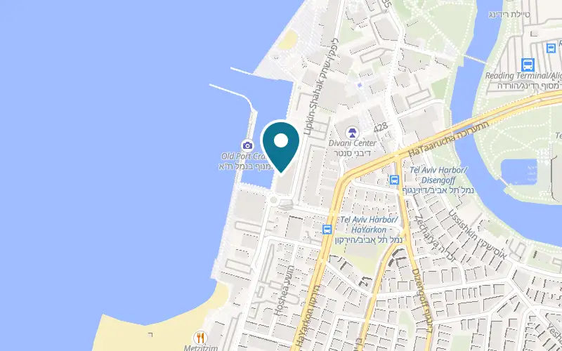 Map showing Benny HaDayag at 1 Kaf-Gimel Yordei HaSira Street, Tel Aviv Port, Tel Aviv-Yafo