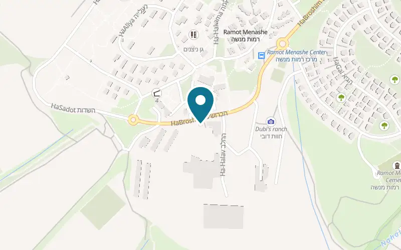 Map showing Berta at Kibbutz Ramot Menashe, Manasseh Hills