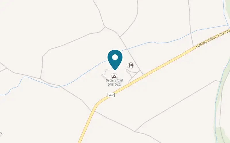 Map showing Betzel HaTel at Beside the road from Yavne'el down to the Sea of Galilee, Yavne'el