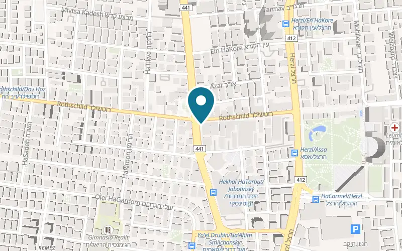Map showing BIGSIZE-MEN at 55 Rothschild Boulevard, Rishon LeZion