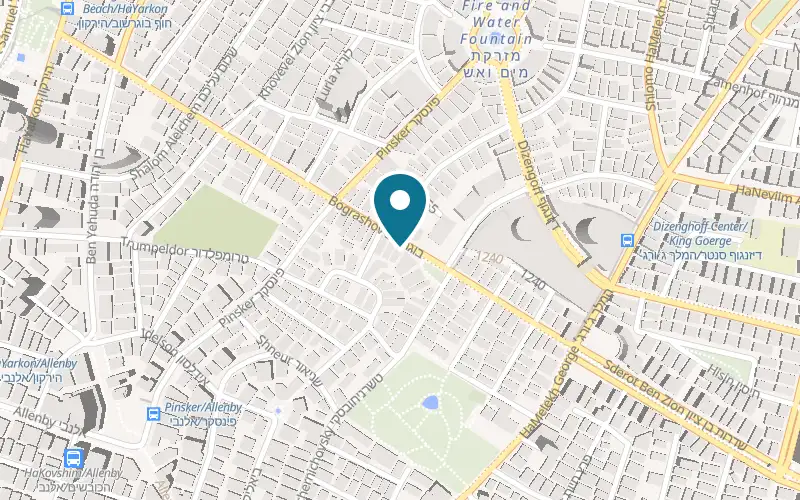 Map showing Biorganic at 70 Bograshov Street, Tel Aviv-Yafo