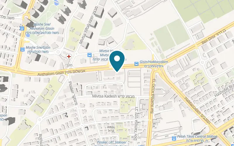 Map showing Bishulim at 7 Avshalom Gissin Street, Petah Tikva