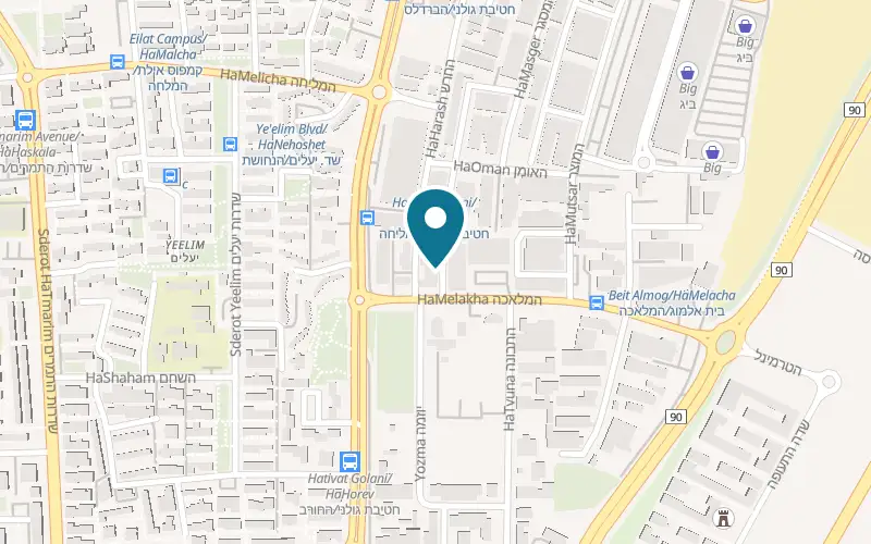 Map showing Blanco Patisserie at 1 HaBanay Street, Industrial Zone, Eilat
