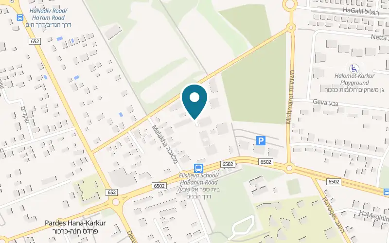 Map showing Blooms at 1 HaHaroshet Street, the HaYadit compound, Pardes Hanna-Karkur