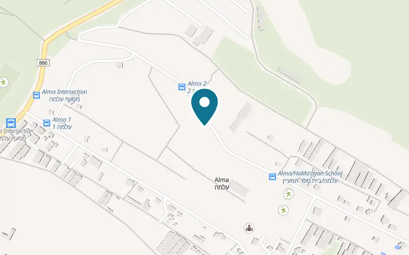 Map showing Blue & Berry at Moshav Alma, Alma