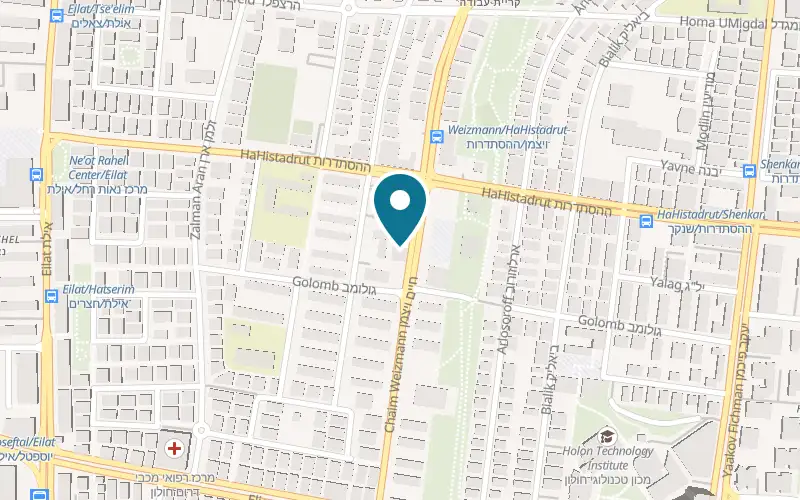 Map showing Bobo Italian at 58 Haim Weizmann Street, Holon