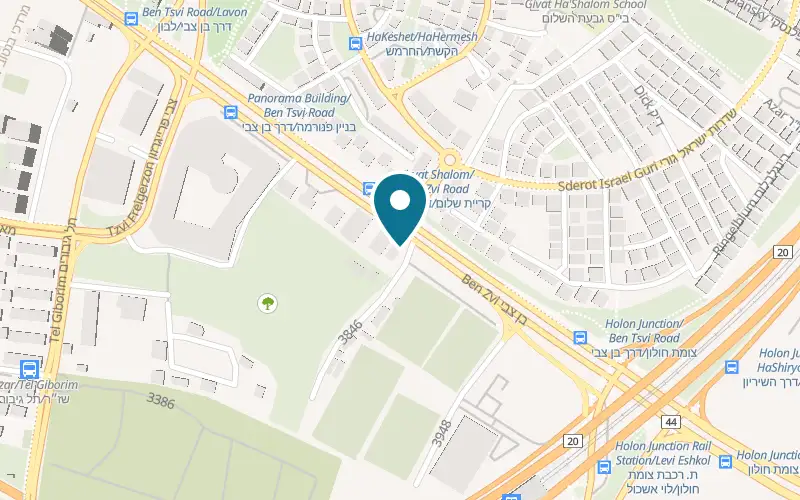 Map showing BoBoJon at 106 Derech Ben Zvi, Tel Aviv-Yafo