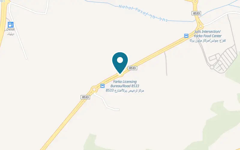 Map showing Boker Tov Restaurant at Route 8533, Yarka
