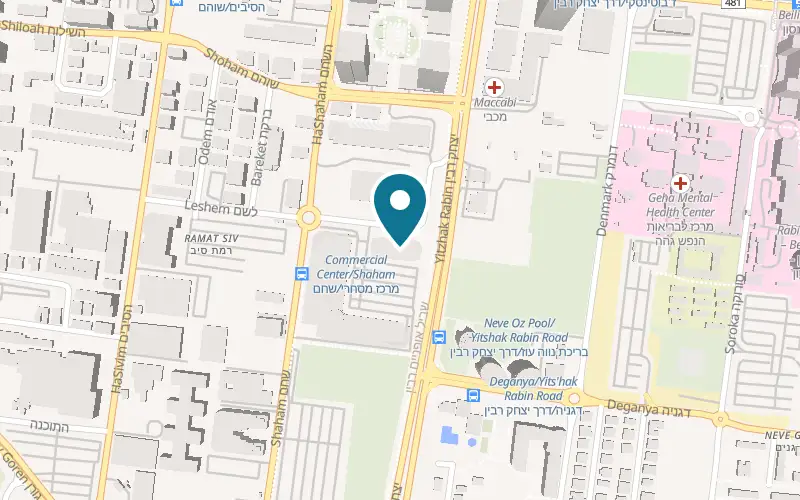 Map showing Bokeria at 17 Yitzhak Rabin Road, Yachin Center, Petah Tikva