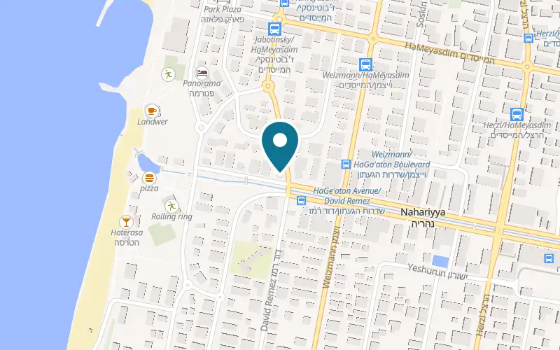 Map showing Bordo at 42 HaGa'aton Boulevard, Nahariya