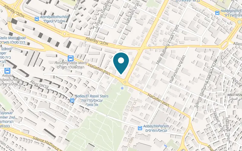 Map showing Botanica Haifa at 50 Ben Gurion Avenue, German Colony, Haifa